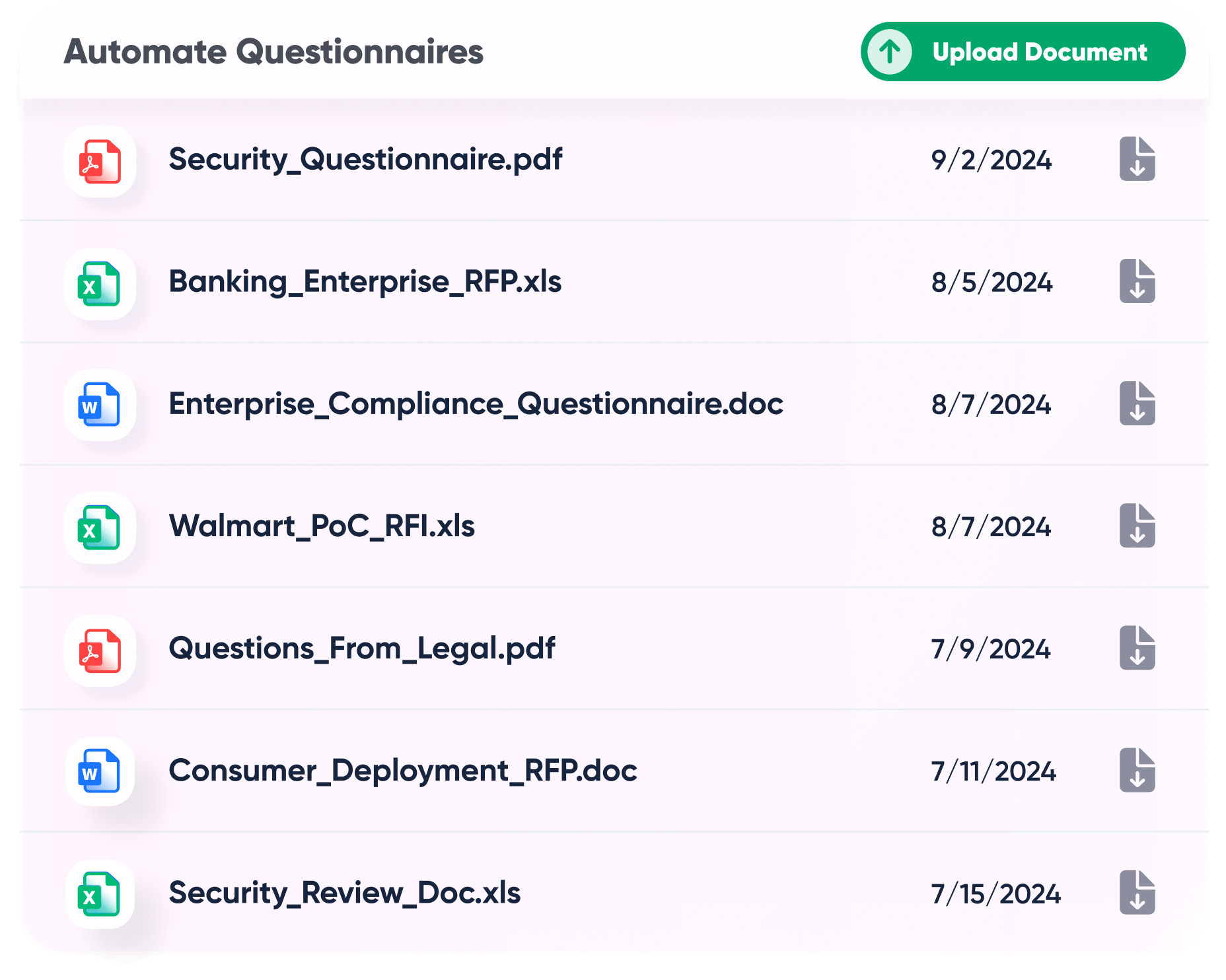 AI Questionnaire Automation